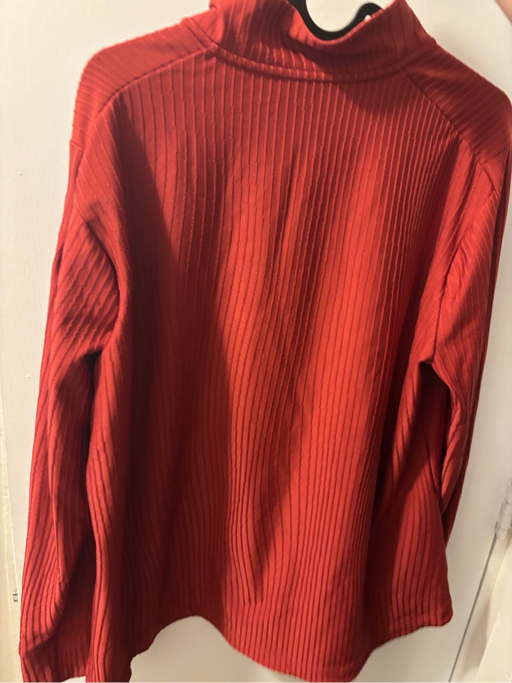 Nike Red Quarter-Zip Rowing Pullover - Picture 2 of 3